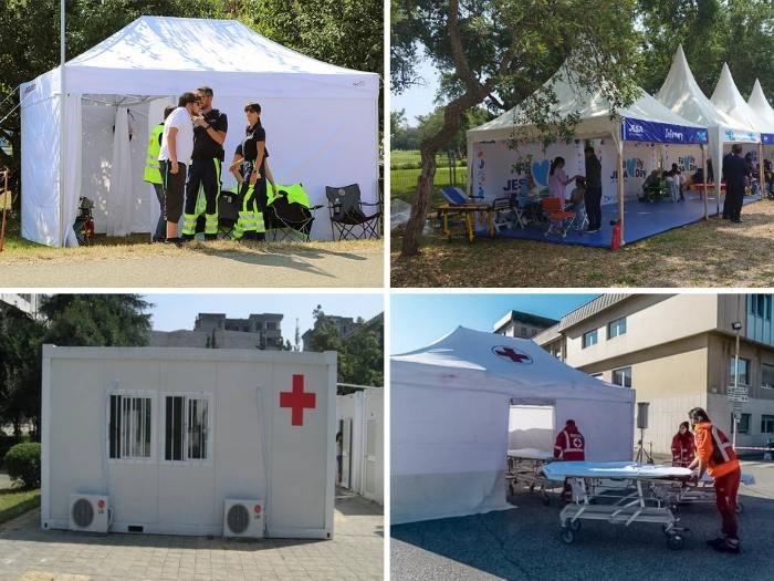 Infirmerie sur site pour événement au Maroc – tente médicale événementielle – poste médical avancé PMA